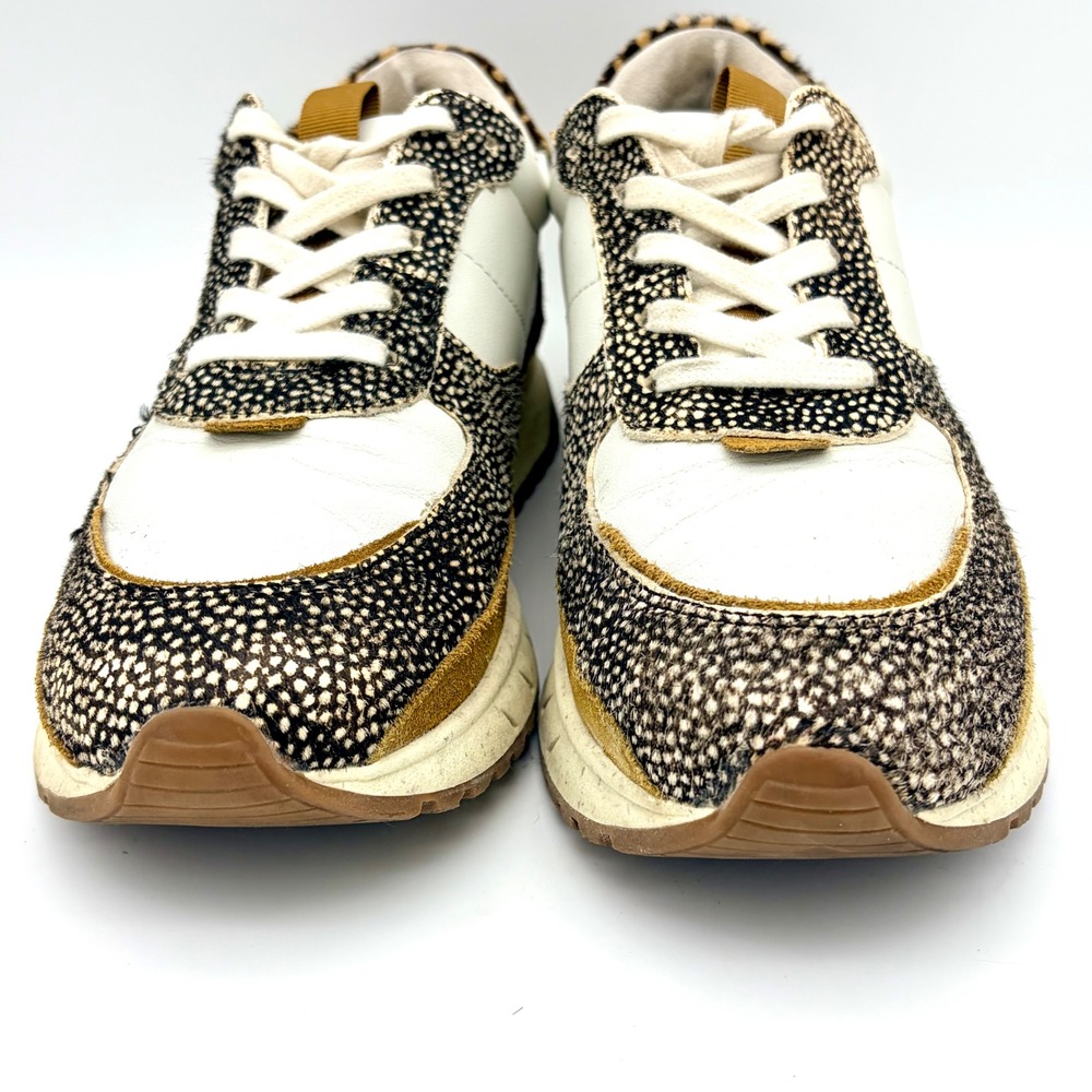 Madewell MWL Cloudlift Sneakers Womens 8.5 Animal Print Calf Hair Cream‎ Leather - Picture 2 of 11